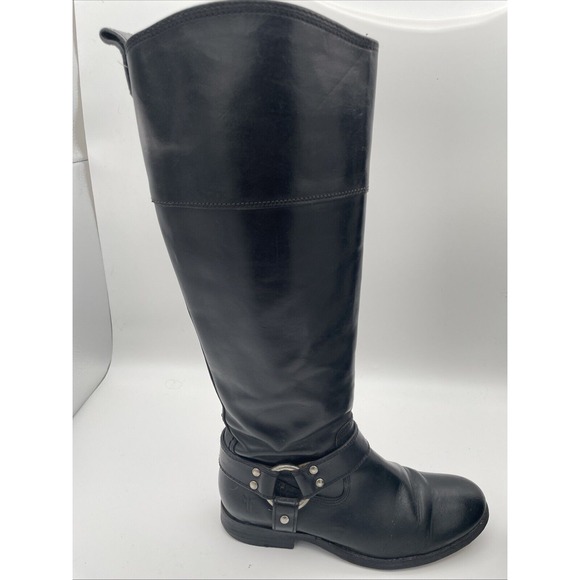 Frye Shoes - Frye Phillip Harness Black‎ Leather Moto Boots 76827 Women's Size 5.5 B